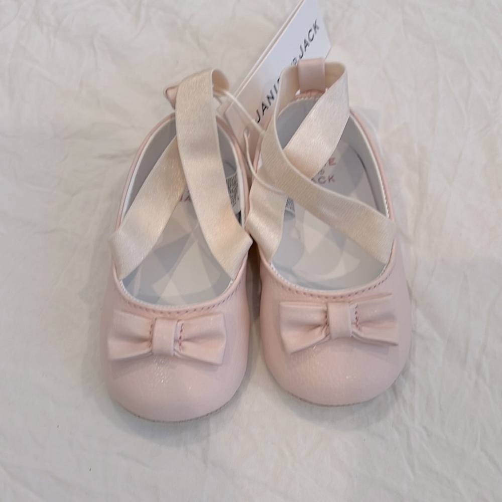 NWT Janie and Jack pink ballet flat 6-12 months
